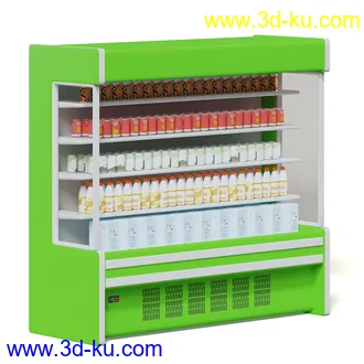 超市设备,超市商品,货架,货物,商品,杂货,收银机,安检机,食品,零售品,冷饮等超市物品模型40个的图片40