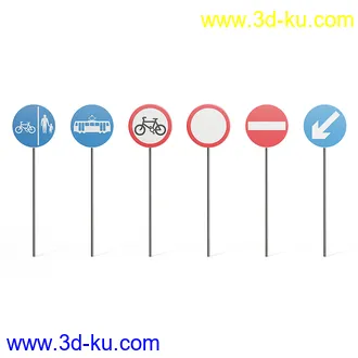 街道设施,消防栓,路灯,灯柱,红绿灯,交通灯,指标牌,提示牌,长椅,栏杆,垃圾桶,公共电话,候车亭,邮桶等模型39个的图片