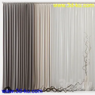 窗帘模型合集的图片