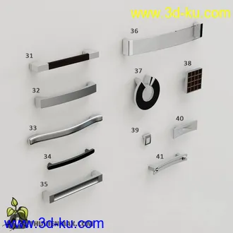 金属把手,金属固件,门把手,窗帘导轨,窗帘轨道,门拉手等模型合集