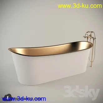 浴室模型,浴缸,洗脸盘,马桶等浴室模型合集的图片