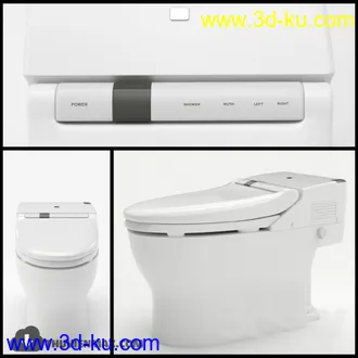 浴室模型,浴缸,洗脸盘,马桶等浴室模型合集的图片