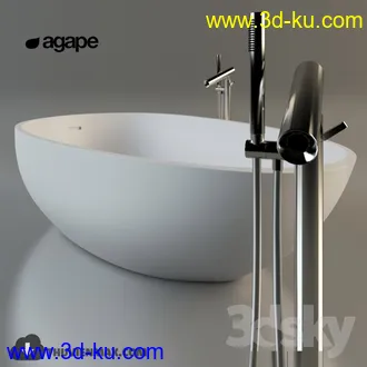 浴室模型,浴缸,洗脸盘,马桶等浴室模型合集的图片