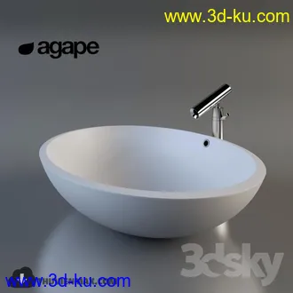 浴室模型,浴缸,洗脸盘,马桶等浴室模型合集的图片