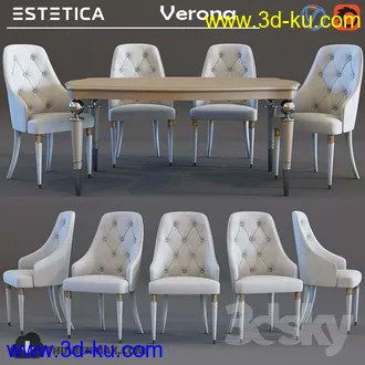 经典桌椅模型合集,餐桌,饭桌等模型的图片