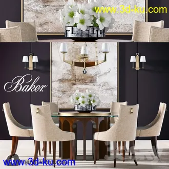 经典桌椅模型合集,餐桌,饭桌等模型的图片