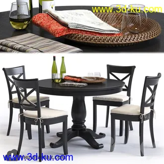 经典桌椅模型合集,餐桌,饭桌等模型的图片
