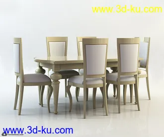 经典桌椅模型合集,餐桌,饭桌等模型的图片