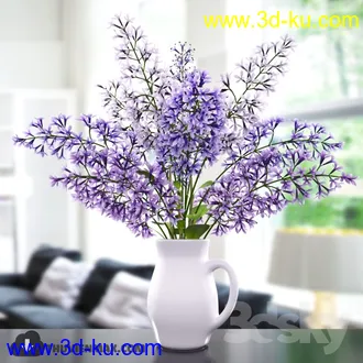 鲜花模型合集,玫瑰,康乃馨,菊花等花瓶鲜花模型的图片11
