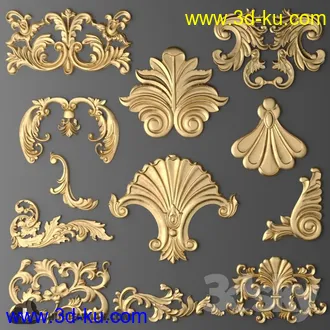 金属装饰品模型合集,镂空花纹,镂空金属等模型的图片3