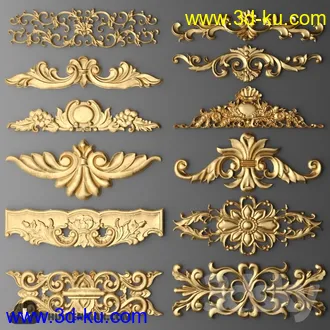 金属装饰品模型合集,镂空花纹,镂空金属等模型的图片