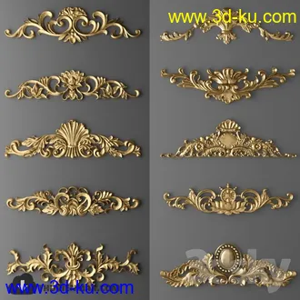 金属装饰品模型合集,镂空花纹,镂空金属等模型的图片