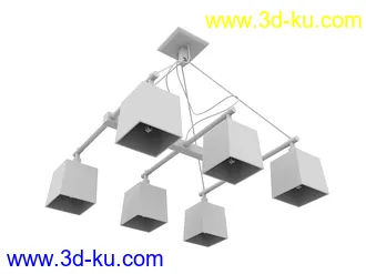 天花吊灯模型,挂灯模型合集共52个的图片