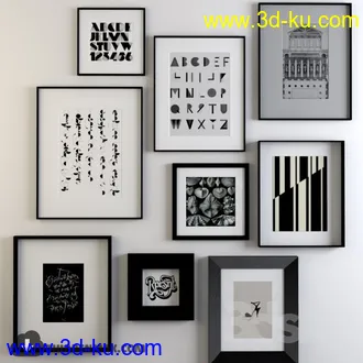 相册模型,相框模型,照片框架,木框架,铁框架等模型合集的图片1