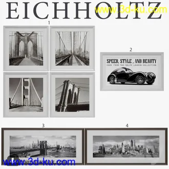 相册模型,相框模型,照片框架,木框架,铁框架等模型合集的图片