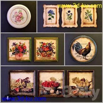 相册模型,相框模型,照片框架,木框架,铁框架等模型合集的图片