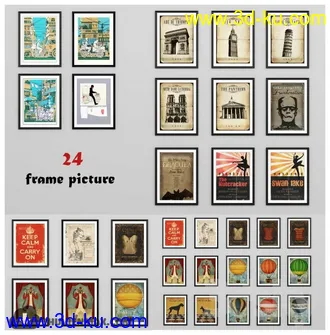 相册模型,相框模型,照片框架,木框架,铁框架等模型合集的图片