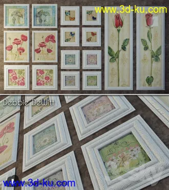 相册模型,相框模型,照片框架,木框架,铁框架等模型合集的图片