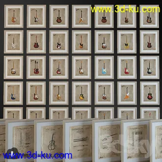 相册模型,相框模型,照片框架,木框架,铁框架等模型合集的图片