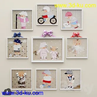 相册模型,相框模型,照片框架,木框架,铁框架等模型合集的图片