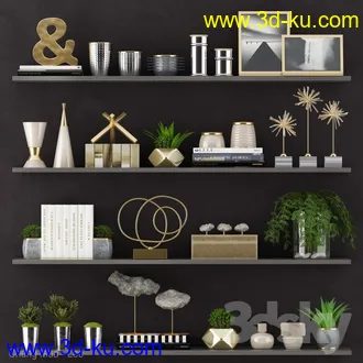 装饰品模型合集,室内摆设品,艺术品,小饰物,装饰器具等模型