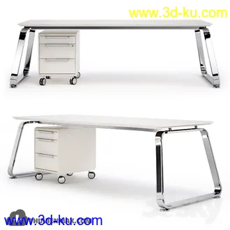 现代书桌模型合集,写字台,公办桌,工作台等模型的图片