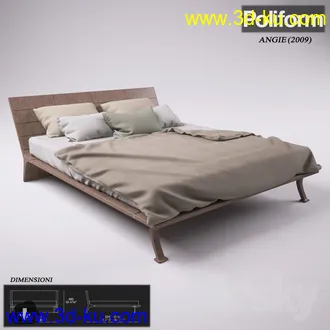 现代床模型合集第二辑的图片
