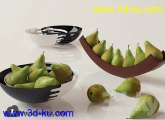 水果和蔬菜模型合集,木瓜,李果,苹果,梨子,水蜜桃,樱桃,柠檬,香蕉,草莓,玉米,芹菜等模型的图片
