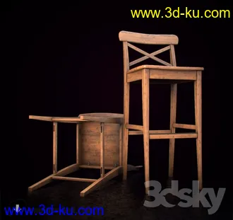 酒吧凳子模型合集,长腿凳,吧台凳等模型的图片
