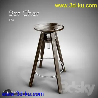 酒吧凳子模型合集,长腿凳,吧台凳等模型的图片