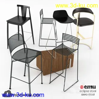 酒吧凳子模型合集,长腿凳,吧台凳等模型的图片