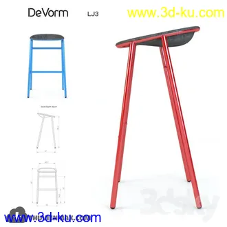 酒吧凳子模型合集,长腿凳,吧台凳等模型的图片