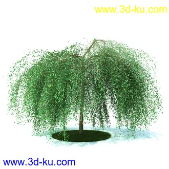 植物,喷泉,花园,椅子,小池子,长凳,篱笆,小木桥等模型合集的图片10