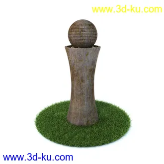 植物,喷泉,花园,椅子,小池子,长凳,篱笆,小木桥等模型合集的图片16