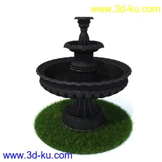植物,喷泉,花园,椅子,小池子,长凳,篱笆,小木桥等模型合集的图片40