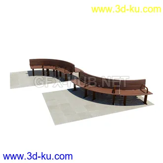 栅栏,围栏,长椅,围墙,石亭,小桥,护栏,亭子,隔离草坪,木椅等模型合集的图片11