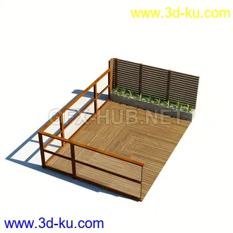 栅栏,围栏,长椅,围墙,石亭,小桥,护栏,亭子,隔离草坪,木椅等模型合集的图片21