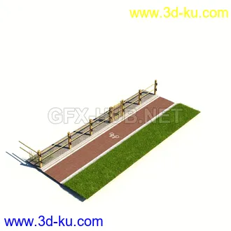 栅栏,围栏,长椅,围墙,石亭,小桥,护栏,亭子,隔离草坪,木椅等模型合集的图片27