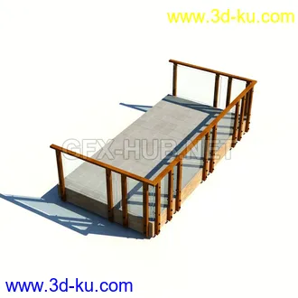 栅栏,围栏,长椅,围墙,石亭,小桥,护栏,亭子,隔离草坪,木椅等模型合集的图片31