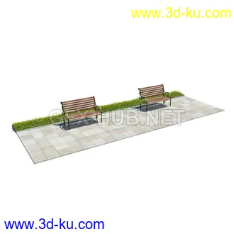 栅栏,围栏,长椅,围墙,石亭,小桥,护栏,亭子,隔离草坪,木椅等模型合集的图片41
