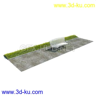 栅栏,围栏,长椅,围墙,石亭,小桥,护栏,亭子,隔离草坪,木椅等模型合集的图片42