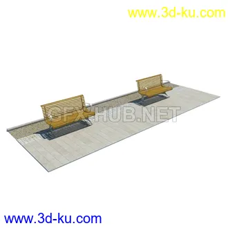 栅栏,围栏,长椅,围墙,石亭,小桥,护栏,亭子,隔离草坪,木椅等模型合集的图片45