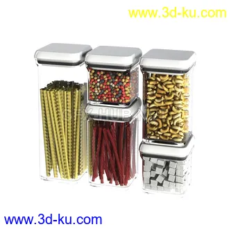厨房用品,油盐酱醋,保鲜袋,平底锅,锅盆,盛具,酒架,勺子,称,电子称,烤箱等模型的图片1