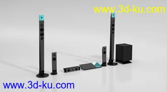 电视柜,组合柜子,电视,音箱,音响,DVD播放机,录像机等模型合集的图片72