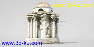 花园场景,草坪,园艺,园林景观,草地,树桩,假山,小水池,石头,岩石,欧式亭子等模型合集的图片18
