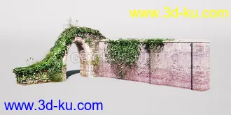 花园场景,草坪,园艺,园林景观,草地,树桩,假山,小水池,石头,岩石,欧式亭子等模型合集的图片19