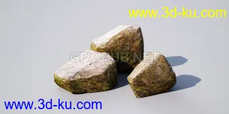 花园场景,草坪,园艺,园林景观,草地,树桩,假山,小水池,石头,岩石,欧式亭子等模型合集的图片30