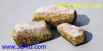 花园场景,草坪,园艺,园林景观,草地,树桩,假山,小水池,石头,岩石,欧式亭子等模型合集的图片39