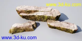 花园场景,草坪,园艺,园林景观,草地,树桩,假山,小水池,石头,岩石,欧式亭子等模型合集的图片41