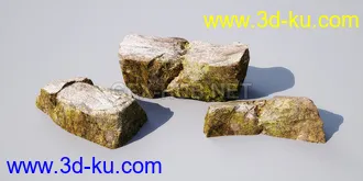 花园场景,草坪,园艺,园林景观,草地,树桩,假山,小水池,石头,岩石,欧式亭子等模型合集的图片45